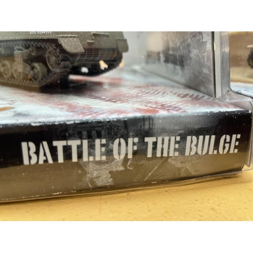 449 - A BOXED CORGI MODEL SHERMAN TANK FROM THE BATTLE OF THE BULGE RANGE