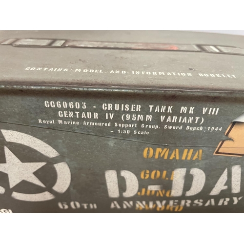 452 - A BOXED CORGI MODEL CRUISER TANK FROM THE D-DAY 60TH ANNIVERSARY RANGE - NUMBER CC60603