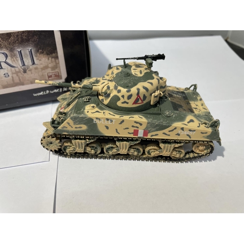 471 - A BOXED CORGI MODEL SHERMAN TANK FROM THE WORLD WAR II HEROES RANGE