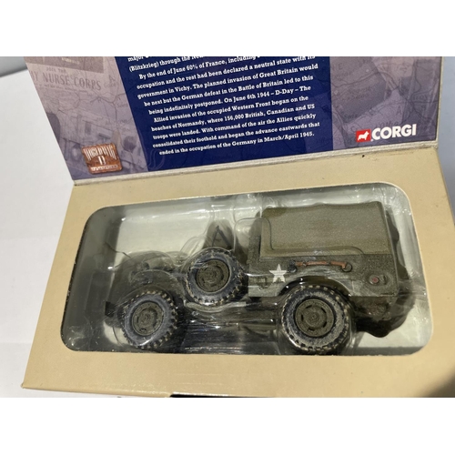 476 - A BOXED CORGI MODEL WC51 COMMAND CAR FROM THE WAR ACROSS THE WESTERN FRONT RANGE - NUMBER CC51707