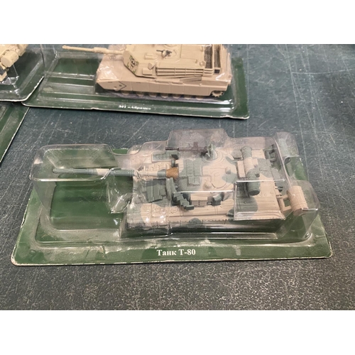 501 - SEVEN MODEL TANKS IN PLASTIC BOXES