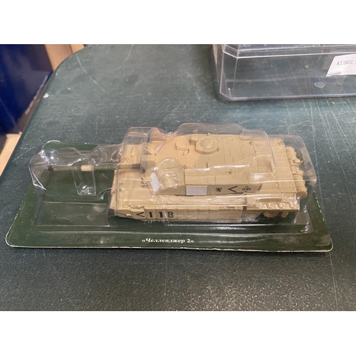 501 - SEVEN MODEL TANKS IN PLASTIC BOXES