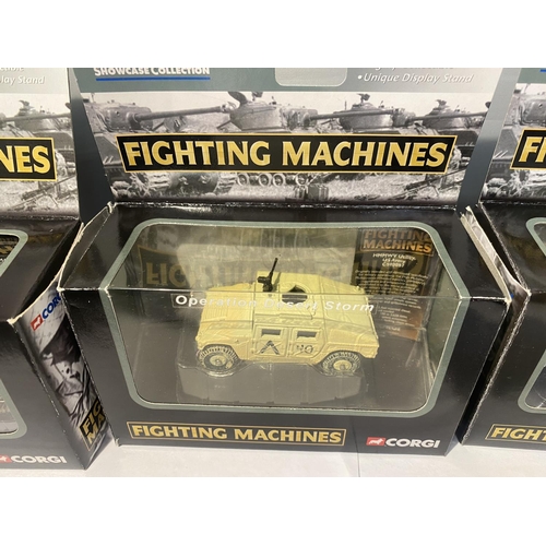 504 - FIVE BOXED CORGI MILITARY VEHICLES