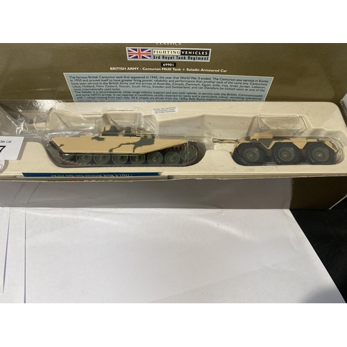 507 - A BOXED CORGI MODEL SET FROM THE FIGHTING VEHICLES RANGE, A CENTURIAN TANK AND A SALADIN ARMOURED CA... 