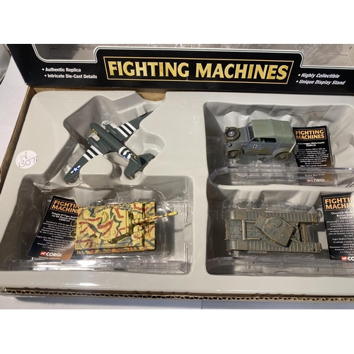 509 - A BOXED CORGI MODEL SET FROM THE FIGHTING MACHINES RANGE, FOUR VEHICLES