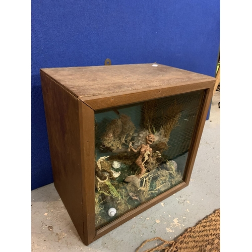 1A - A CASED AMERICAN FREAK SHOW WITH MERMAID, SHELLS AND SEAHORSES