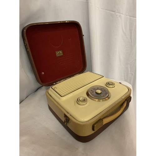 53 - A 'HIS MASTERS VOICE' PORTABLE RADIO