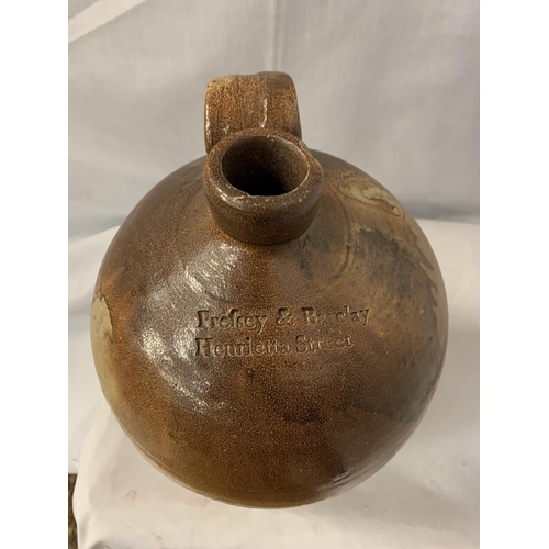 99 - A LARGE PRELSEY & BARCLAY STONEWARE FLAGON