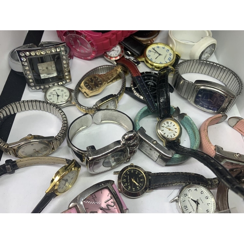 525 - A LARGE COLLECTION OF VARIOUS FASHION WATCHES