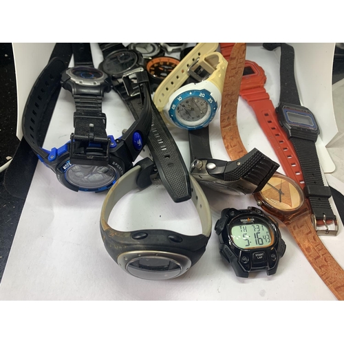 527 - VARIOUS WATCHES TO INCLUDE DIGITAL EXAMPLES