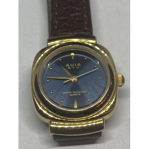 672 - A BOXED AVIA WRIST WATCH SEEN IN WORKING ORDER BUT NO WARRANTY