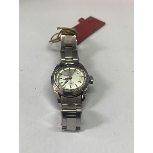 693 - A 1962 TUDOR BY ROLEX PRINCESS OYSTER DATE WRISTWATCH WITH PRESENTATION BOXES IN WORKING ORDER BUT N... 