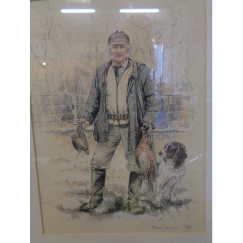 816 - A FRAMED OLD HUNTING PRINT