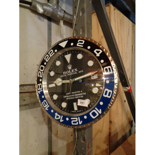 841 - A DEALERS WALL CLOCK