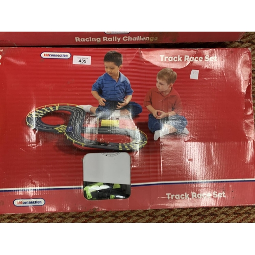 435 - TWO KID CONNECTION PLAYSETS TO INCLUDE RACING RALLY CHALLENGE AND TRACK RACE SET