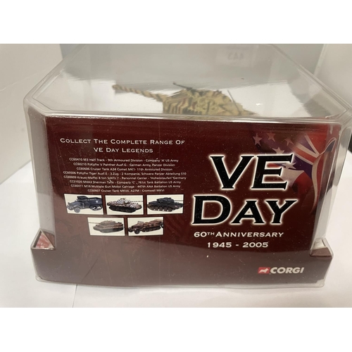 443 - A BOXED CORGI MODEL TIGER TANK FROM THE VE DAY RANGE