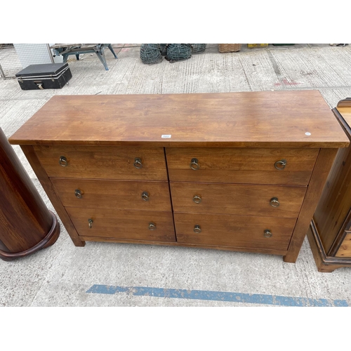 2452 - A MODERN SIX DRAWER BEDROOM CHEST