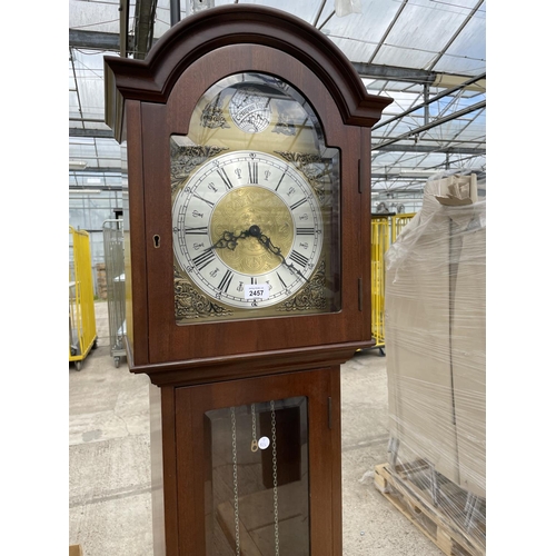 2457 - A MODERN TEMPUS FUGIT LONG CASE CLOCK