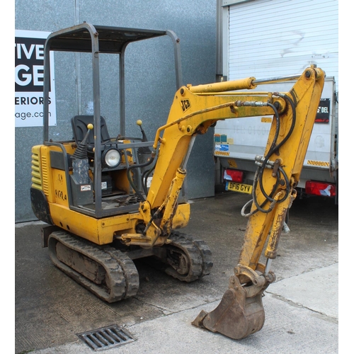 112 - JCB 8014 EXCAVATOR RUNNER  NO VAT