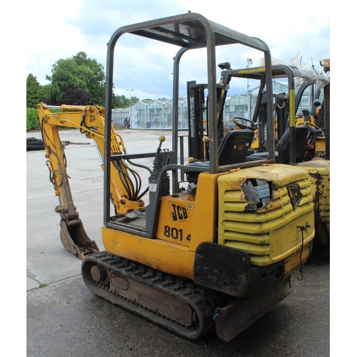 112 - JCB 8014 EXCAVATOR RUNNER  NO VAT