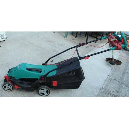 13 - BOSCH 370 ELECTRIC LAWN MOWER & BOSCH STRIMMER  NO VAT