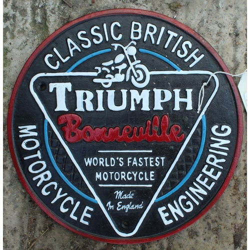 20 - TRIUMPH BONNEVILLE SIGN -NO VAT