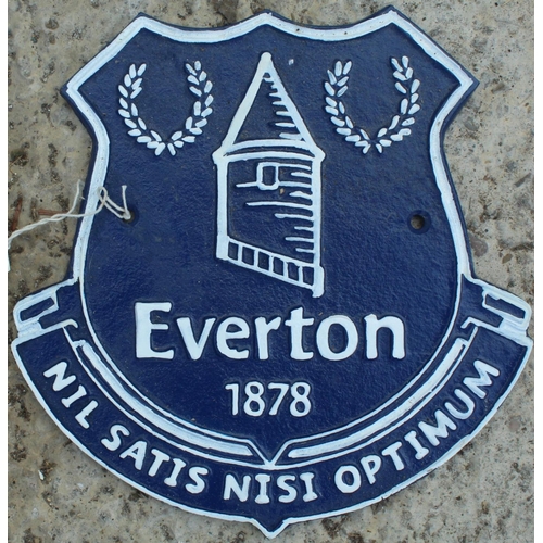 26 - EVERTON FOOTBALL CLUB CAST IRON SIGN -NO VAT