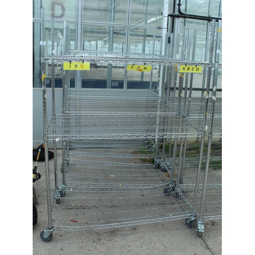 53 - 3 TROLLEYS  SOME WITH A/F BOTTOM SHELVES  
4' LONG 2' WIDE 5'3