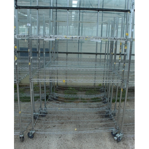 55 - 3 TROLLEYS  SOME WITH A/F BOTTOM SHELVES  NO VAT