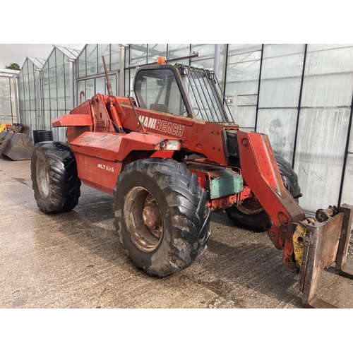 103 - MANITOU TELESCOPIC LOADER + PALLET TINES OWNED FROM NEW 15 YEARS NOT BEEN ON ROAD SO NO LOG BOOK USE... 