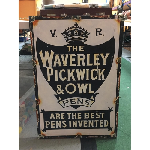 91 - A 'WAVERLEY PICKWICK AND OWL PENS' WALL ART