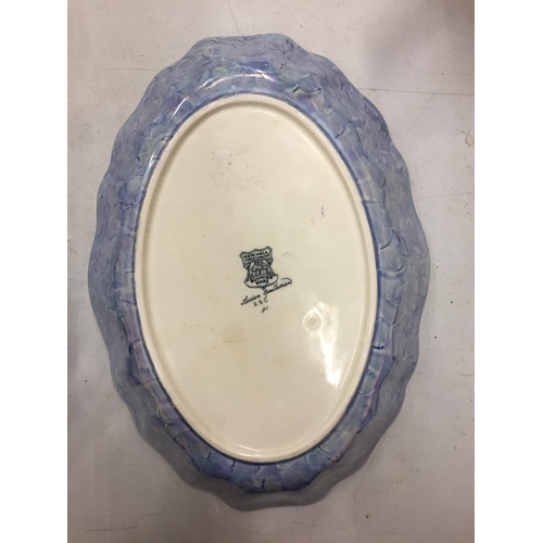 118 - A NEWHALL 'BOUMIER WARE' BLUE AND WHITE DISH