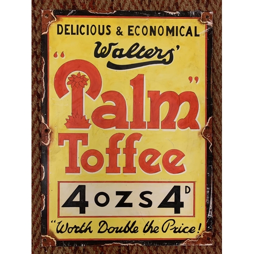 227A - A WOODEN VINTAGE STYLE SIGN WALTERS PALM TOFFEE