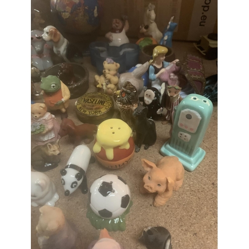 300 - VARIOUS ITEMS TO INCLUDE A LARGE QUANTITY OF FIGURINES, SMALL GLOBE ETC