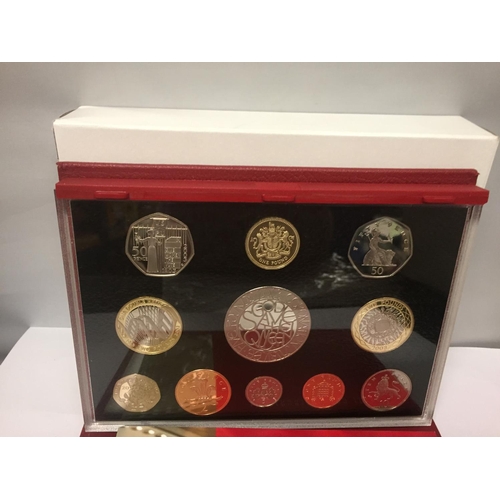 362 - A ROYAL MINT 2003 ELEVEN COIN PROOF SET IN HARD CASE WITH COA .