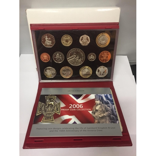365 - A ROYAL MINT 2006 THIRTEEN COIN PROOF SET IN HARD CASE WITH COA .
