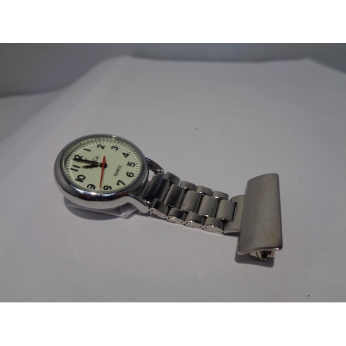 625 - A TIMECO NURSES FOB WATCH IN WORKING ORDER BUT NO WARRANTY