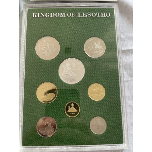 673 - A 1980 PROOF COINAGE OF LESOTHO X 2 SETS