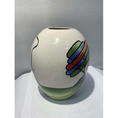 708 - A SIGNED LORNA BAILEY FANTASIA COTTAGE VASE