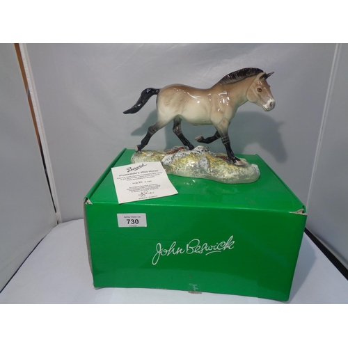 730 - A BOXED LIMITED EDITION BESWICK PRZEWALSKI'S WILD HORSE