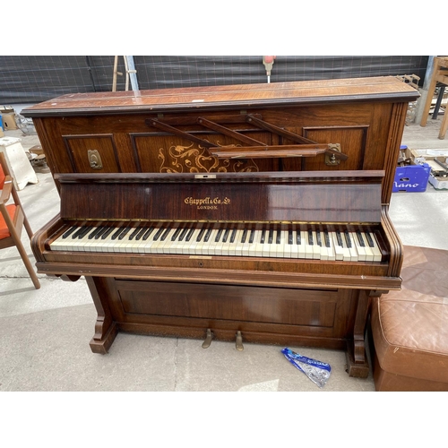 2445 - A CHAPPELL & CO LTD UPRIGHT PIANO STAMPED HARTSON & SON, NEWARK