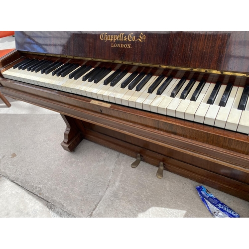 2445 - A CHAPPELL & CO LTD UPRIGHT PIANO STAMPED HARTSON & SON, NEWARK