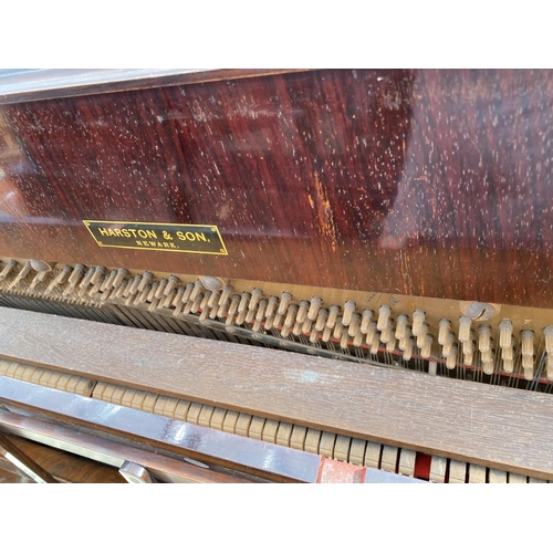 2445 - A CHAPPELL & CO LTD UPRIGHT PIANO STAMPED HARTSON & SON, NEWARK