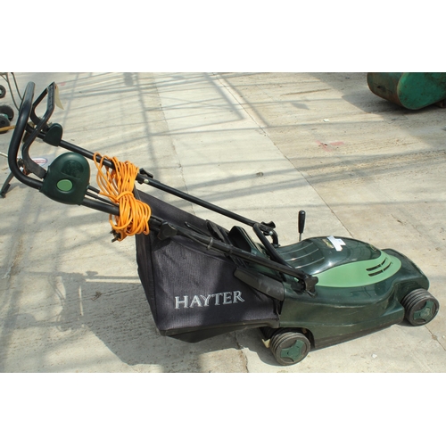 29 - HAYTER ELECTRIC ROLLER MOWER WITH GRASS BAG NO VAT