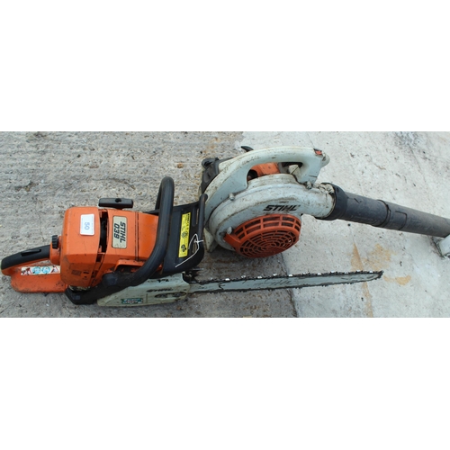 50 - STIHL 039 CHAINSAW & STIHL PETROL LEAF BLOWER NO VAT