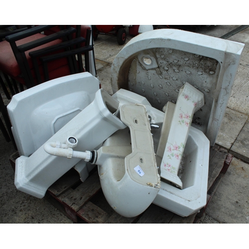 86 - BATHROOM SUITE  CHAIRS ETC NO VAT