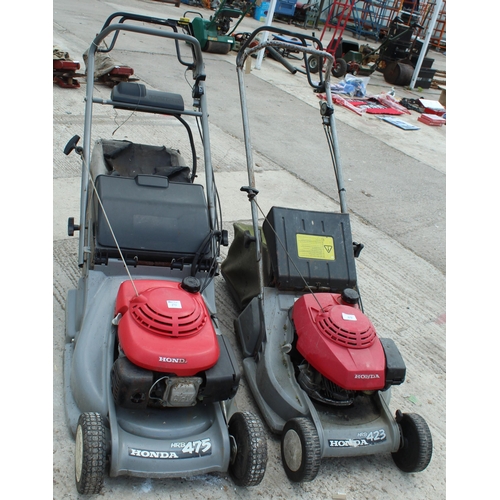 89 - 2 HONDA MOWERS HRB475 & HRB423 NO VAT