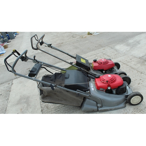 89 - 2 HONDA MOWERS HRB475 & HRB423 NO VAT