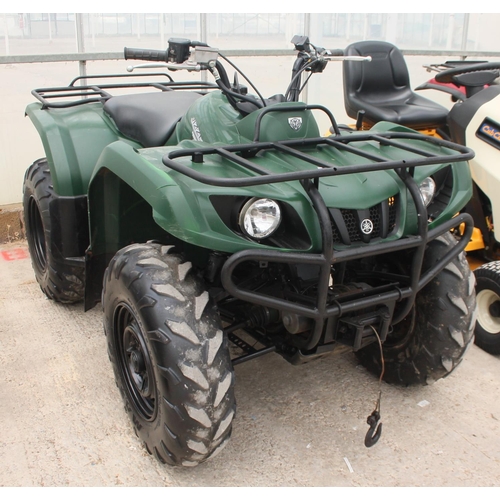 98 - YAMAHA 350 GRIZZLY QUAD 2017 4 WHEEL DRIVE STARTS RUNS & DRIVES AUTOMATIC WINCH FITTED NO VAT