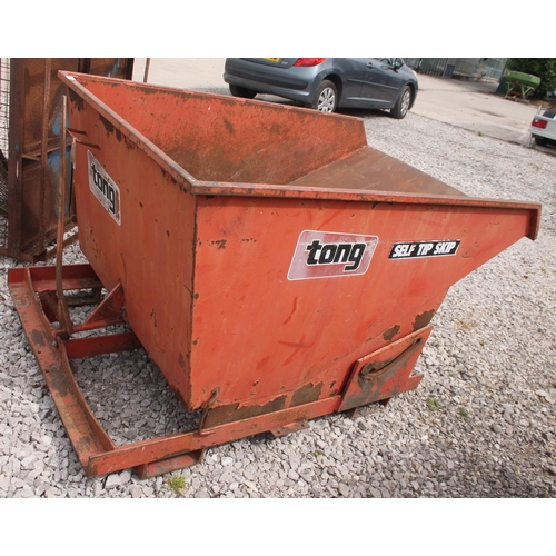 257 - A TONG SELF TIP SKIP + VAT